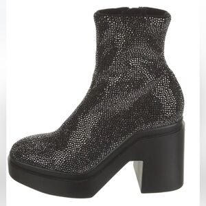 Clergerie Black sparkle platform boots